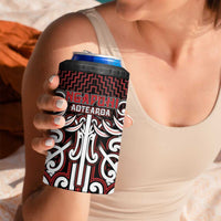 Custom Aotearoa Ngapuhi 4 in 1 Can Cooler Tumbler Maori Tribal Pattern Mix Poutama LT05 - Polynesian Pride