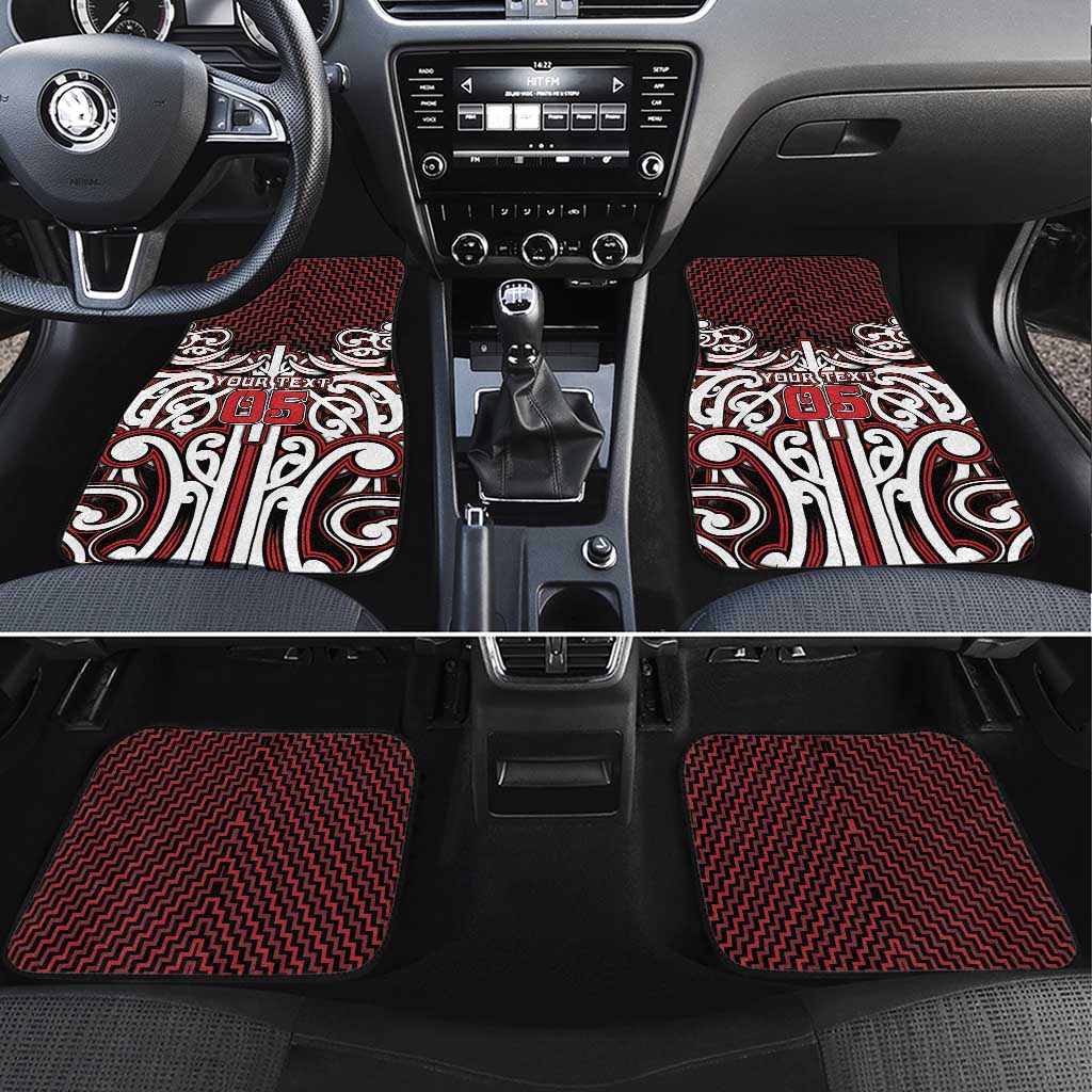 Custom Aotearoa Ngapuhi Car Mats Maori Tribal Pattern Mix Poutama