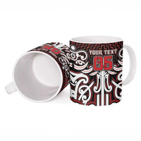 Custom Aotearoa Ngapuhi Ceramic Mug Maori Tribal Pattern Mix Poutama