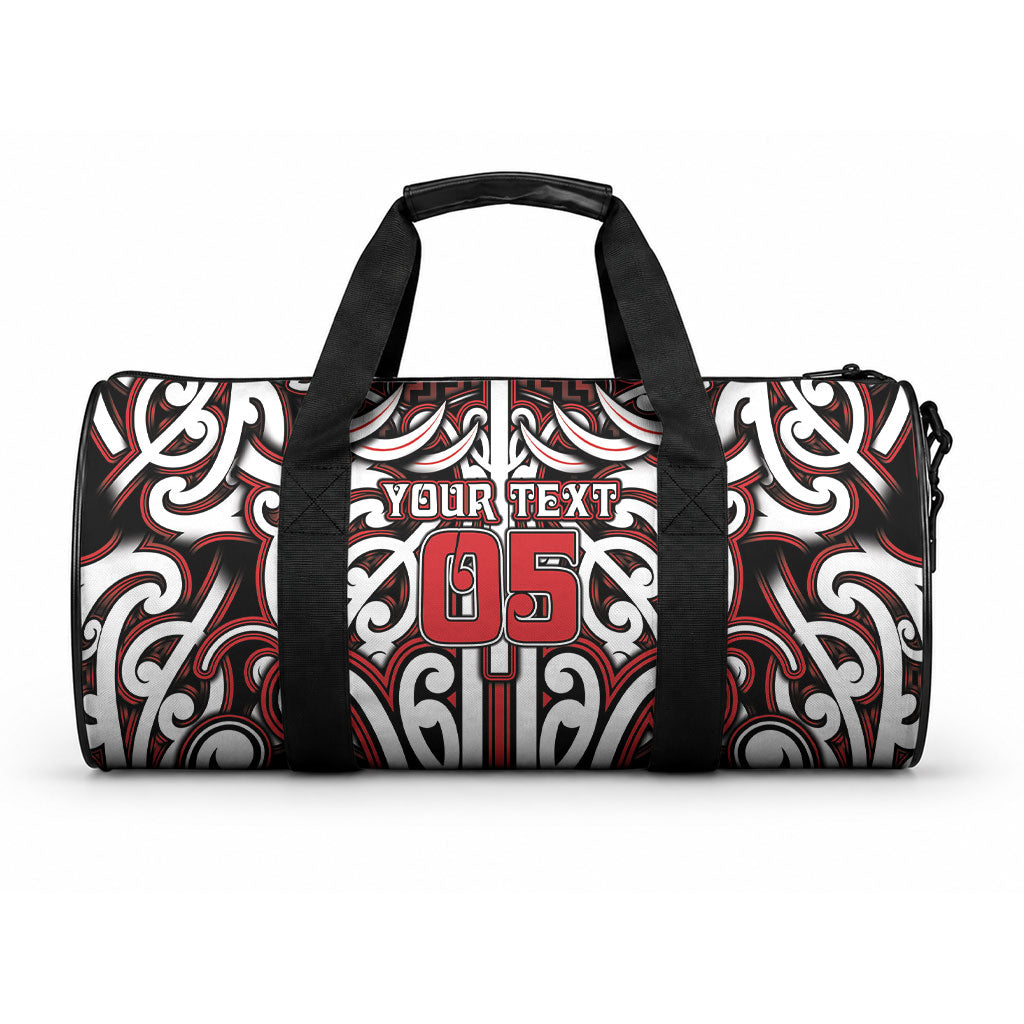 Custom Aotearoa Ngapuhi Duffle Bag Maori Tribal Pattern Mix Poutama