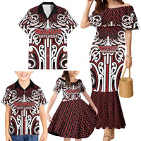 Custom Aotearoa Ngapuhi Family Matching Mermaid Dress and Hawaiian Shirt Maori Tribal Pattern Mix Poutama