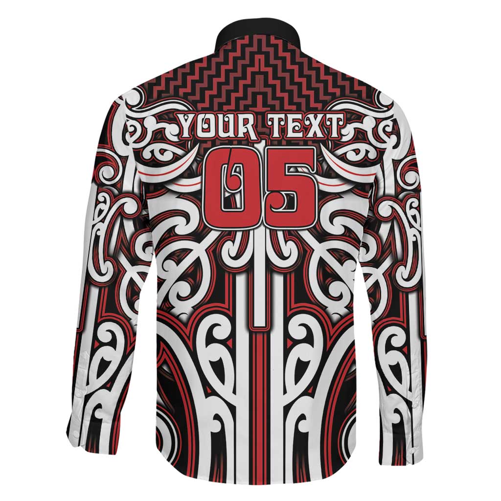 Custom Aotearoa Ngapuhi Family Matching Off The Shoulder Long Sleeve Dress and Hawaiian Shirt Maori Tribal Pattern Mix Poutama