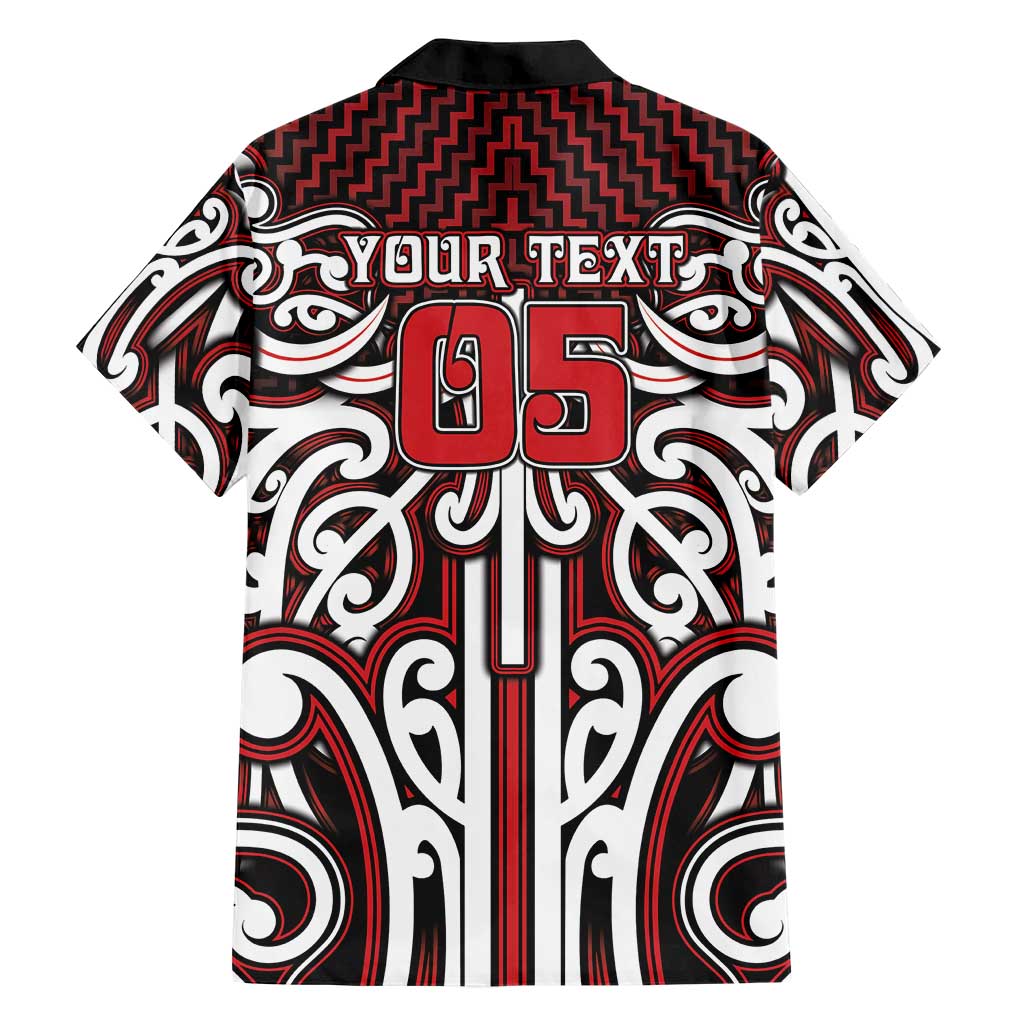 Custom Aotearoa Ngapuhi Family Matching Off Shoulder Maxi Dress and Hawaiian Shirt Maori Tribal Pattern Mix Poutama