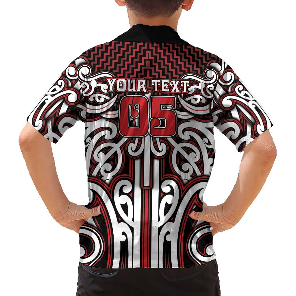 Custom Aotearoa Ngapuhi Family Matching Off Shoulder Short Dress and Hawaiian Shirt Maori Tribal Pattern Mix Poutama
