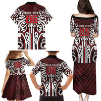 Custom Aotearoa Ngapuhi Family Matching Puletasi and Hawaiian Shirt Maori Tribal Pattern Mix Poutama
