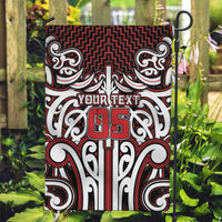 Custom Aotearoa Ngapuhi Garden Flag Maori Tribal Pattern Mix Poutama