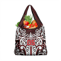 Custom Aotearoa Ngapuhi Grocery Bag Maori Tribal Pattern Mix Poutama