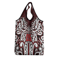 Custom Aotearoa Ngapuhi Grocery Bag Maori Tribal Pattern Mix Poutama