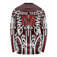 Custom Aotearoa Ngapuhi Long Sleeve Shirt Maori Tribal Pattern Mix Poutama LT05 - Polynesian Pride