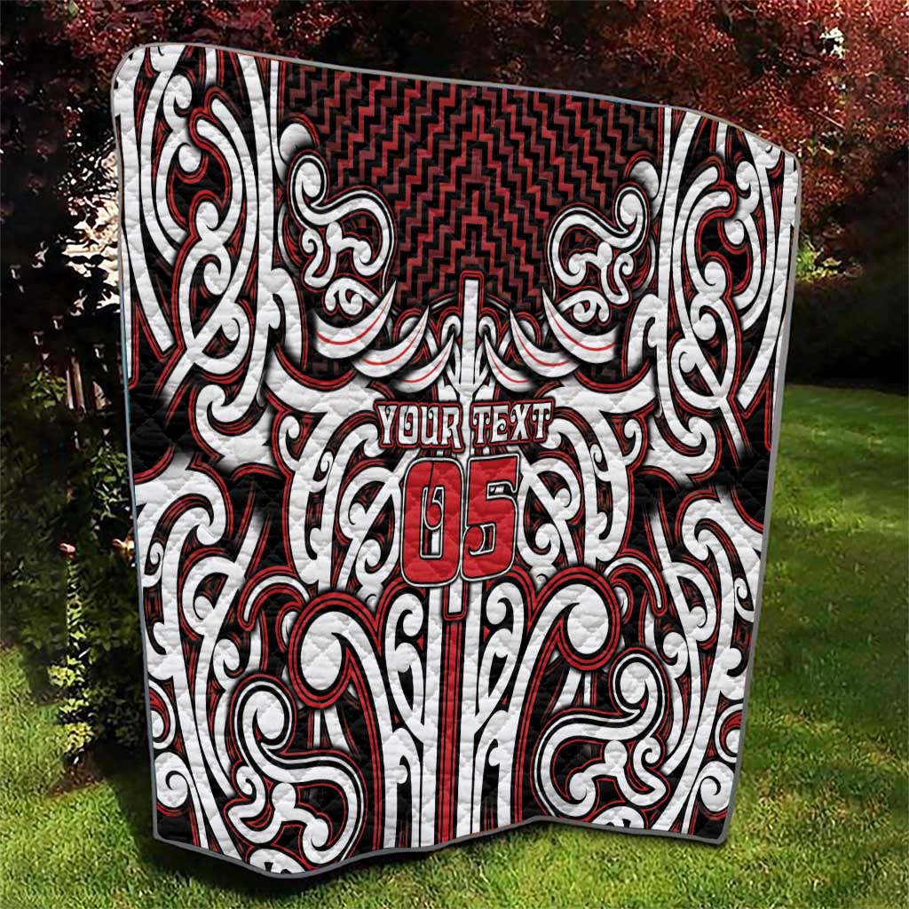 Custom Aotearoa Ngapuhi Quilt Maori Tribal Pattern Mix Poutama
