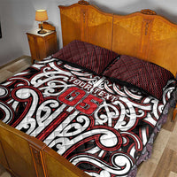 Custom Aotearoa Ngapuhi Quilt Bed Set Maori Tribal Pattern Mix Poutama