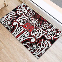 Custom Aotearoa Ngapuhi Rubber Doormat Maori Tribal Pattern Mix Poutama