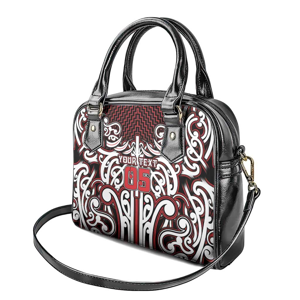 Custom Aotearoa Ngapuhi Shoulder Handbag Maori Tribal Pattern Mix Poutama