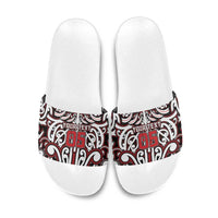 Custom Aotearoa Ngapuhi Slide Sandals Maori Tribal Pattern Mix Poutama
