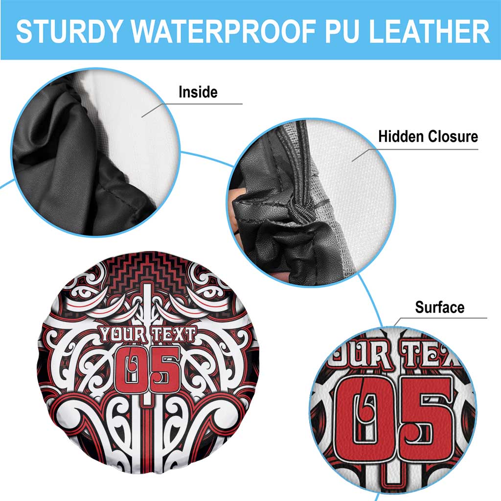 Custom Aotearoa Ngapuhi Spare Tire Cover Maori Tribal Pattern Mix Poutama LT05 - Polynesian Pride