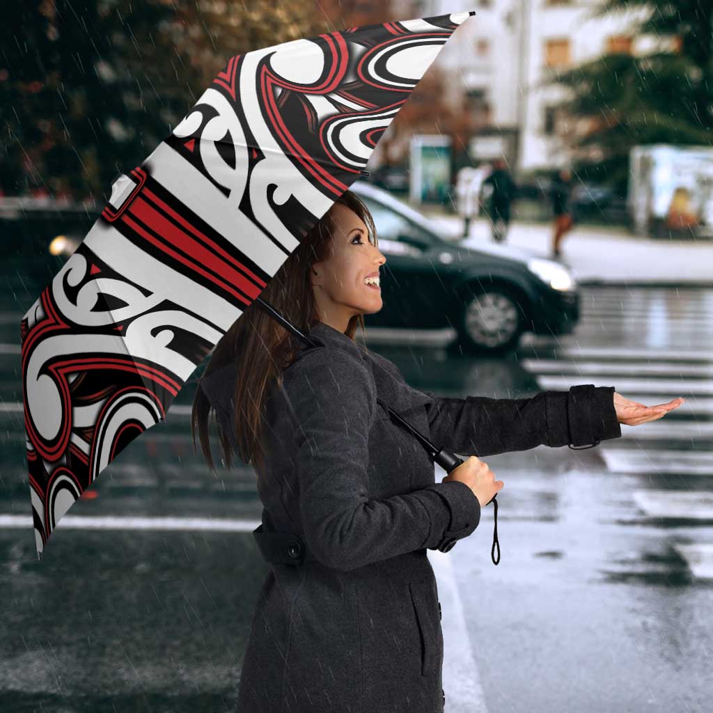 Custom Aotearoa Ngapuhi Umbrella Maori Tribal Pattern Mix Poutama