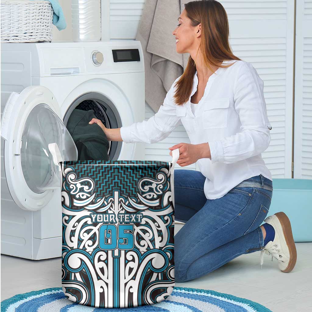 Custom Aotearoa Ngati Porou Laundry Basket Maori Tribal Pattern Mix Poutama