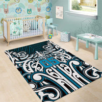 Custom Aotearoa Ngati Porou Area Rug Maori Tribal Pattern Mix Poutama