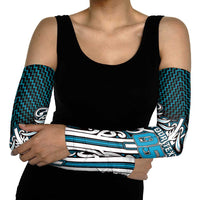 Custom Aotearoa Ngati Porou Arm Sleeves Maori Tribal Pattern Mix Poutama