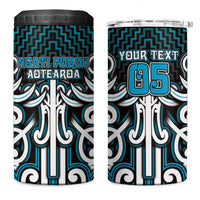 Custom Aotearoa Ngati Porou 4 in 1 Can Cooler Tumbler Maori Tribal Pattern Mix Poutama