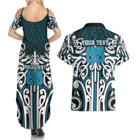 Custom Aotearoa Ngati Porou Couples Matching Summer Maxi Dress and Hawaiian Shirt Maori Tribal Pattern Mix Poutama