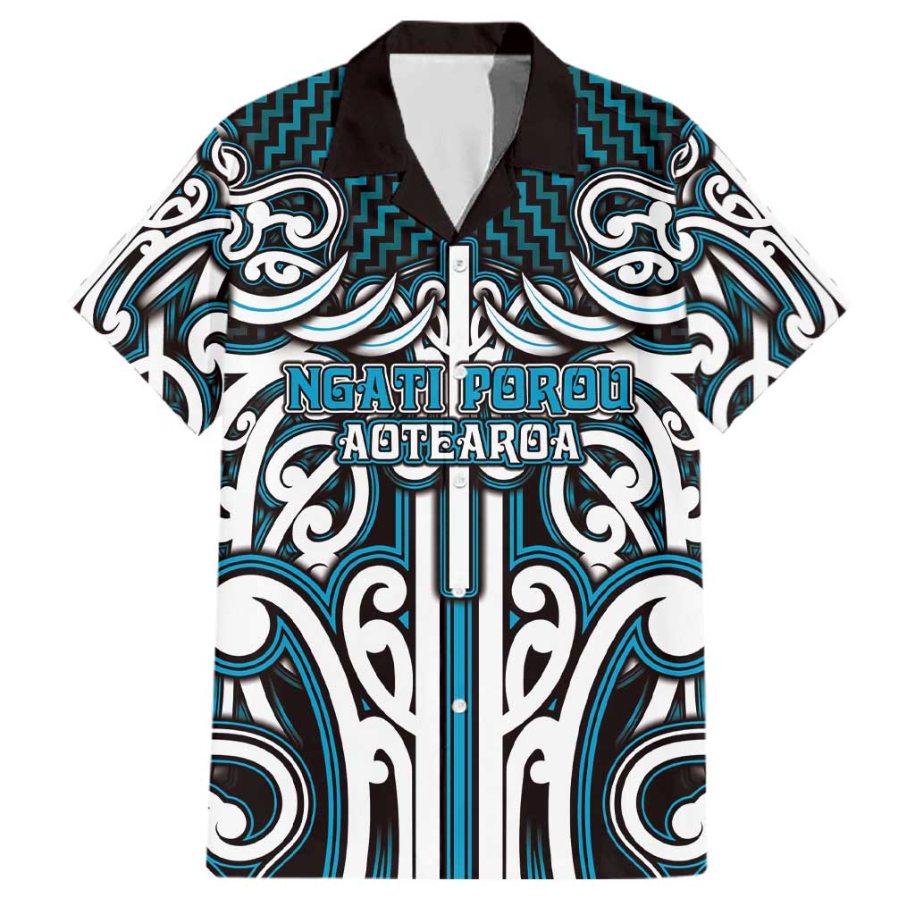 Custom Aotearoa Ngati Porou Family Matching Off Shoulder Maxi Dress and Hawaiian Shirt Maori Tribal Pattern Mix Poutama