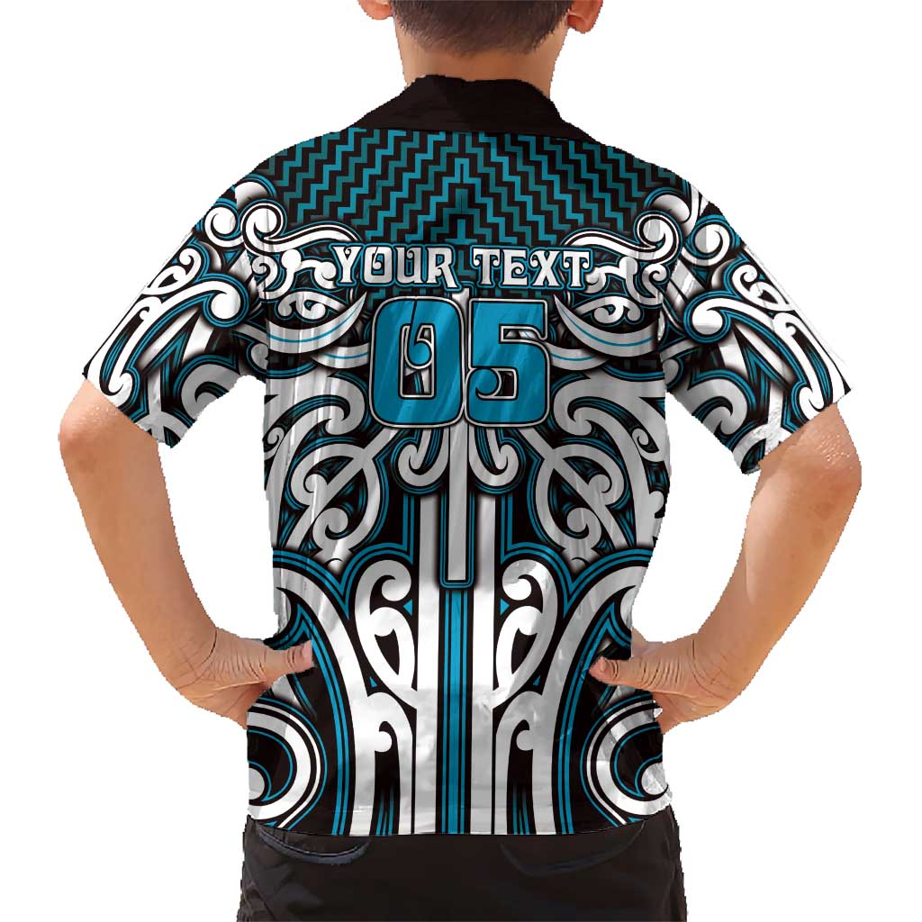 Custom Aotearoa Ngati Porou Family Matching Tank Maxi Dress and Hawaiian Shirt Maori Tribal Pattern Mix Poutama