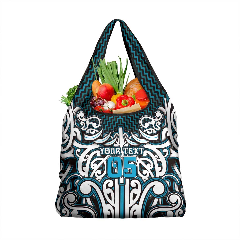 Custom Aotearoa Ngati Porou Grocery Bag Maori Tribal Pattern Mix Poutama