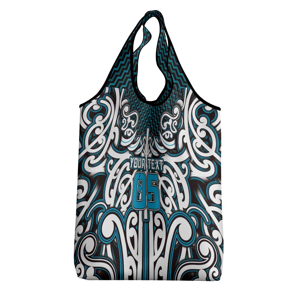 Custom Aotearoa Ngati Porou Grocery Bag Maori Tribal Pattern Mix Poutama