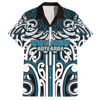 Custom Aotearoa Ngati Porou Hawaiian Shirt Maori Tribal Pattern Mix Poutama LT05 Blue - Polynesian Pride