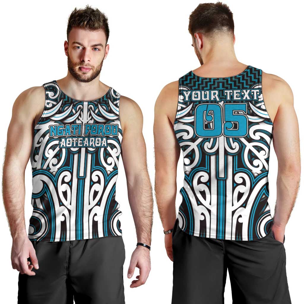 Custom Aotearoa Ngati Porou Men Tank Top Maori Tribal Pattern Mix Poutama