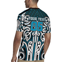 Custom Aotearoa Ngati Porou Rugby Jersey Maori Tribal Pattern Mix Poutama