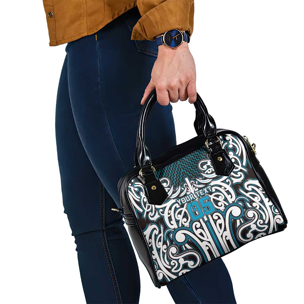 Custom Aotearoa Ngati Porou Shoulder Handbag Maori Tribal Pattern Mix Poutama