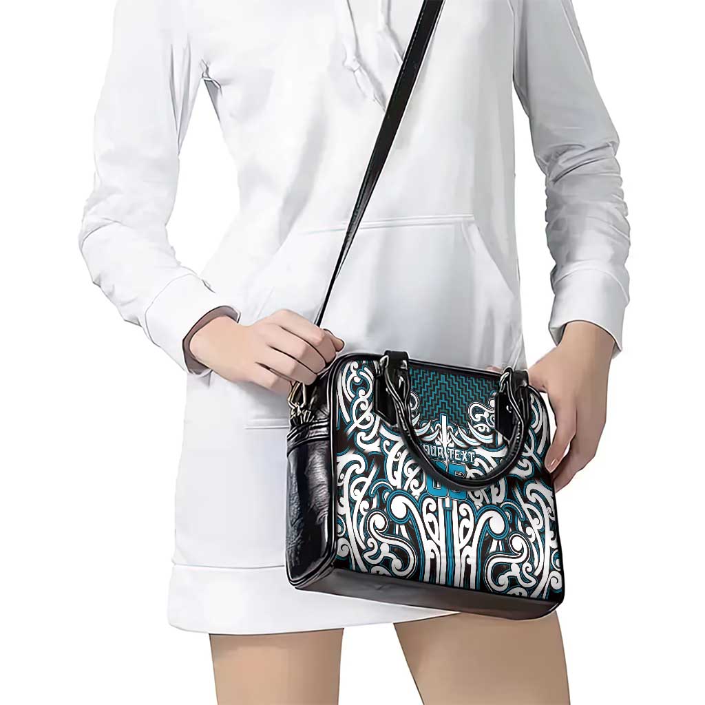 Custom Aotearoa Ngati Porou Shoulder Handbag Maori Tribal Pattern Mix Poutama