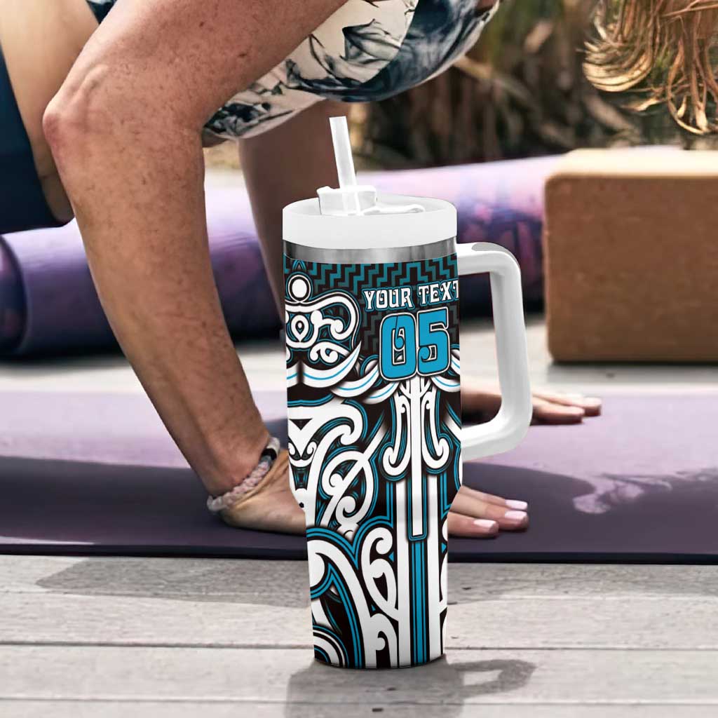 Custom Aotearoa Ngati Porou Tumbler With Handle Maori Tribal Pattern Mix Poutama