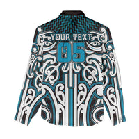 Custom Aotearoa Ngati Porou Women Casual Shirt Maori Tribal Pattern Mix Poutama