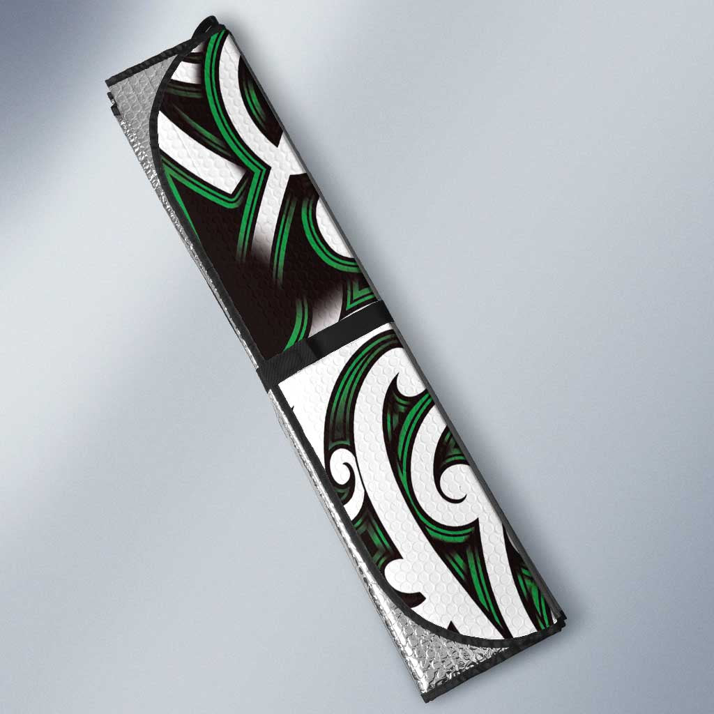 Custom Aotearoa Ngai Tahu Auto Sun Shade Maori Tribal Pattern Mix Poutama