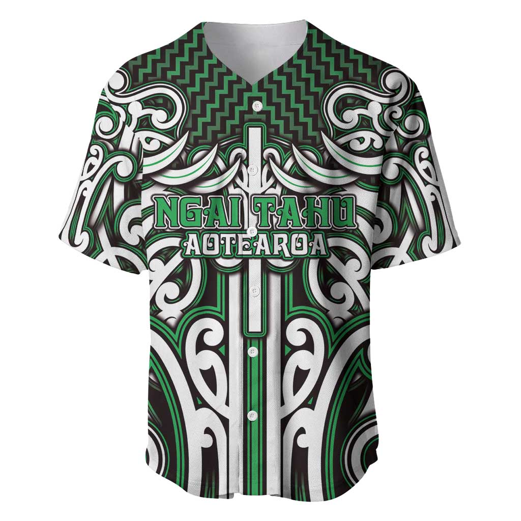 Custom Aotearoa Ngai Tahu Baseball Jersey Maori Tribal Pattern Mix Poutama