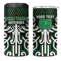 Custom Aotearoa Ngai Tahu 4 in 1 Can Cooler Tumbler Maori Tribal Pattern Mix Poutama LT05 One Size: 16 oz Green - Polynesian Pride