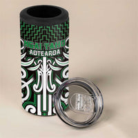 Custom Aotearoa Ngai Tahu 4 in 1 Can Cooler Tumbler Maori Tribal Pattern Mix Poutama LT05 - Polynesian Pride