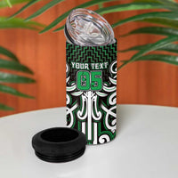 Custom Aotearoa Ngai Tahu 4 in 1 Can Cooler Tumbler Maori Tribal Pattern Mix Poutama LT05 - Polynesian Pride