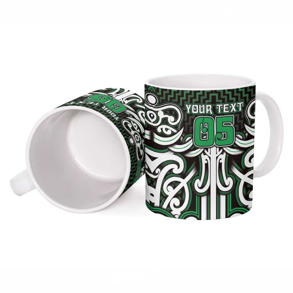 Custom Aotearoa Ngai Tahu Ceramic Mug Maori Tribal Pattern Mix Poutama