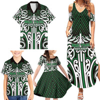 Custom Aotearoa Ngai Tahu Family Matching Summer Maxi Dress and Hawaiian Shirt Maori Tribal Pattern Mix Poutama LT05 - Polynesian Pride