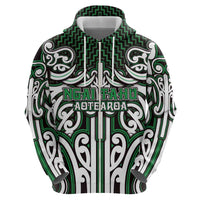 Custom Aotearoa Ngai Tahu Hoodie Maori Tribal Pattern Mix Poutama
