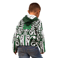 Custom Aotearoa Ngai Tahu Kid Hoodie Maori Tribal Pattern Mix Poutama