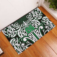 Custom Aotearoa Ngai Tahu Rubber Doormat Maori Tribal Pattern Mix Poutama