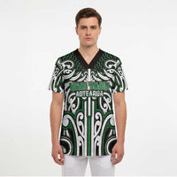 Custom Aotearoa Ngai Tahu Scrub Top Maori Tribal Pattern Mix Poutama