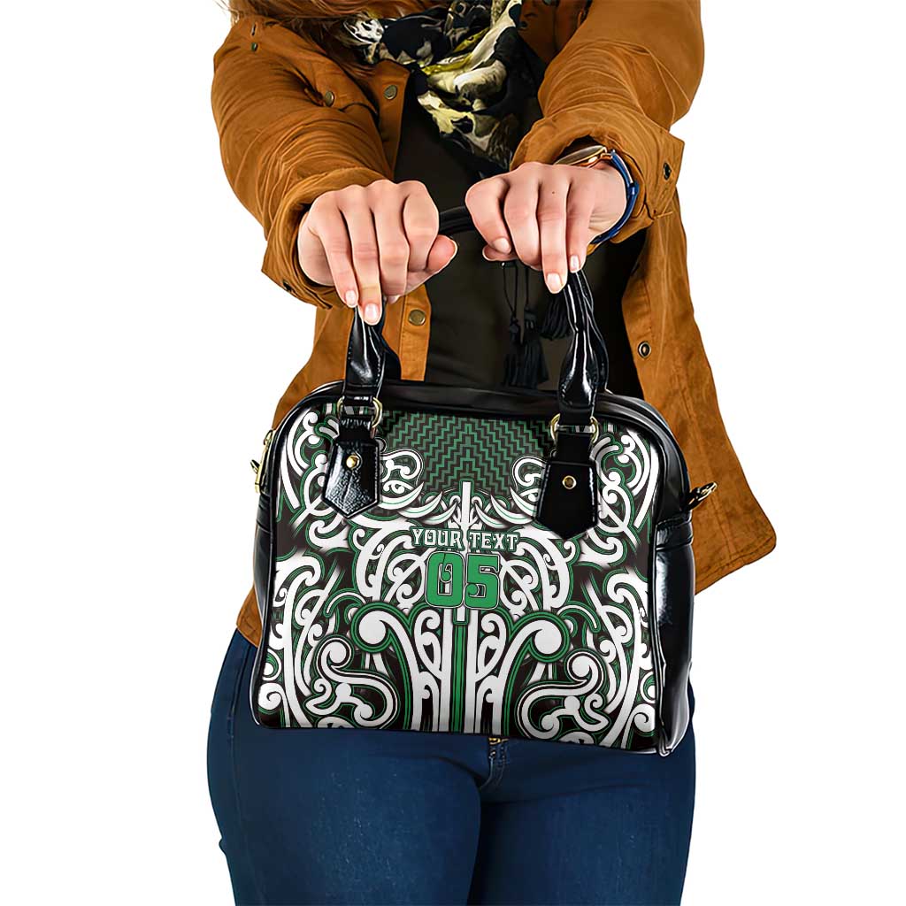 Custom Aotearoa Ngai Tahu Shoulder Handbag Maori Tribal Pattern Mix Poutama