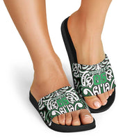 Custom Aotearoa Ngai Tahu Slide Sandals Maori Tribal Pattern Mix Poutama