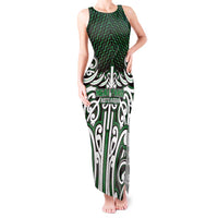 Custom Aotearoa Ngai Tahu Tank Maxi Dress Maori Tribal Pattern Mix Poutama